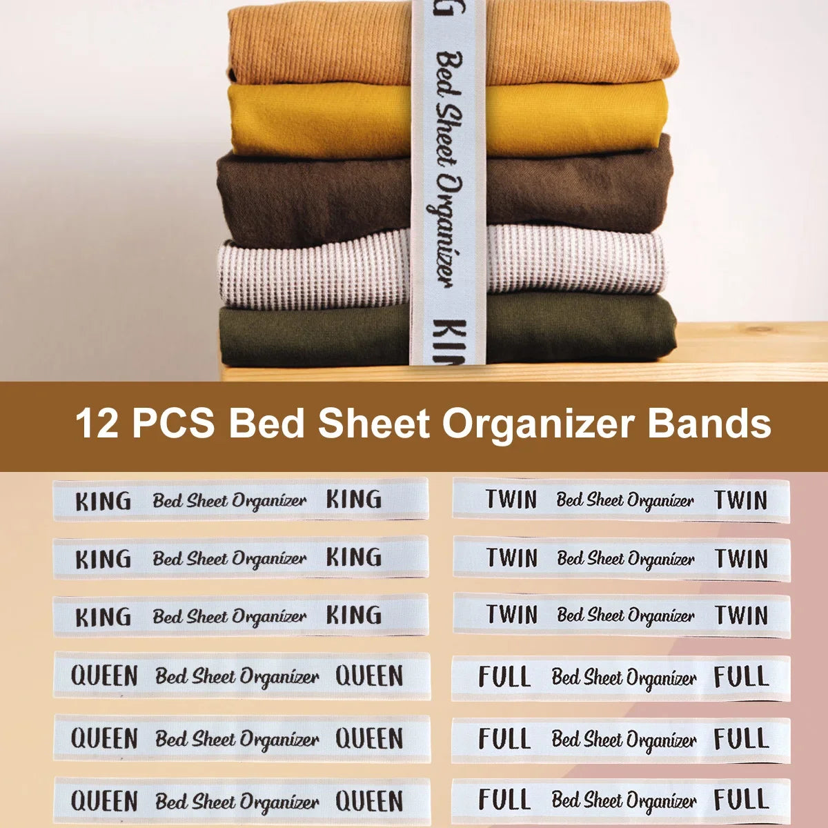 Sheet Set Keeper Straps — 12 Pack