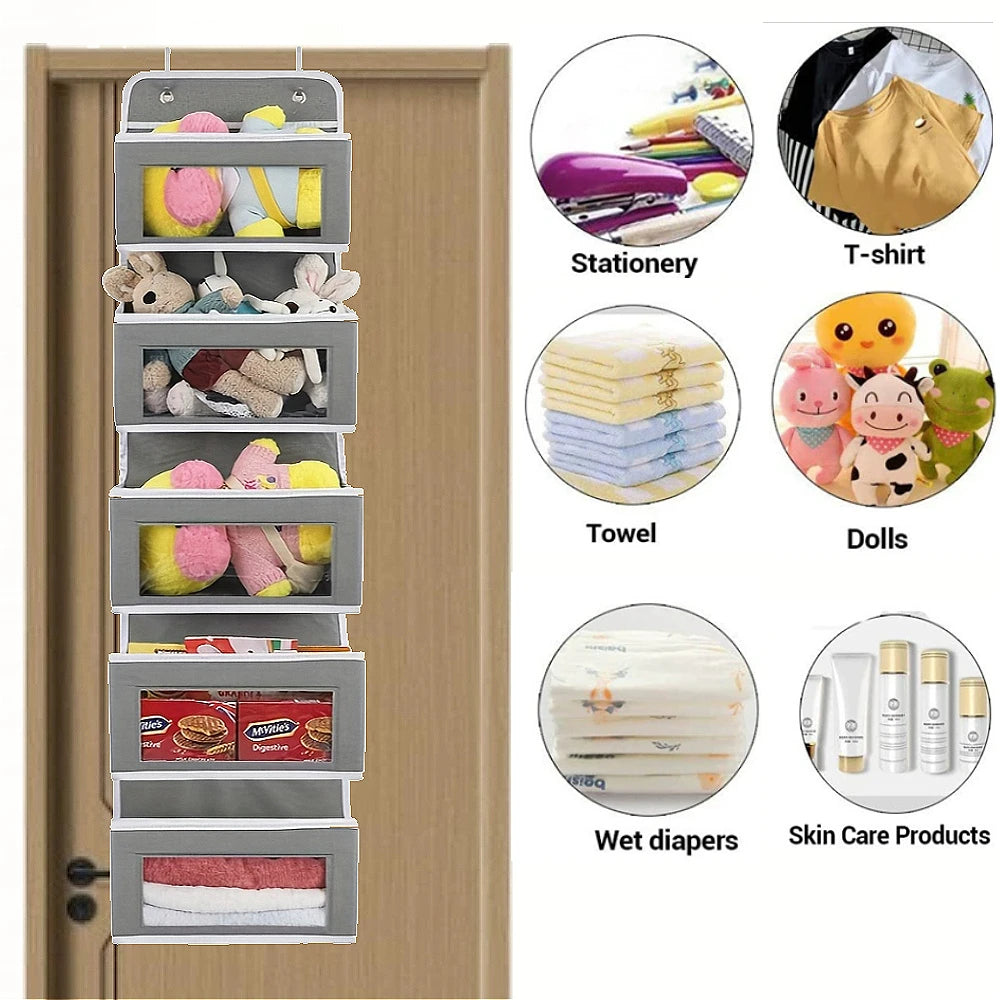 Behind-Door Laundry Organizer — 5 Pocket