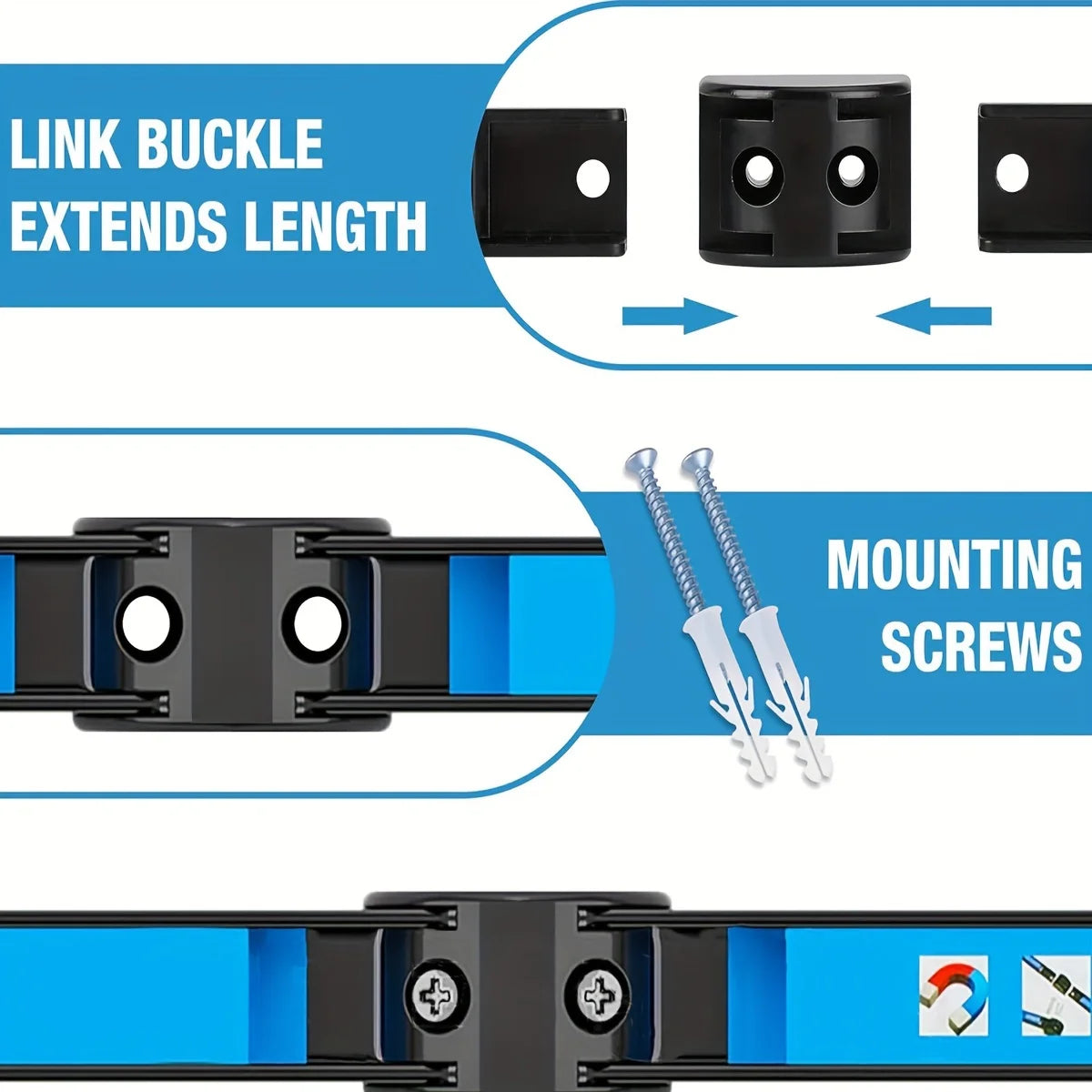 Heavy-Duty Magnetic Tool Rail
