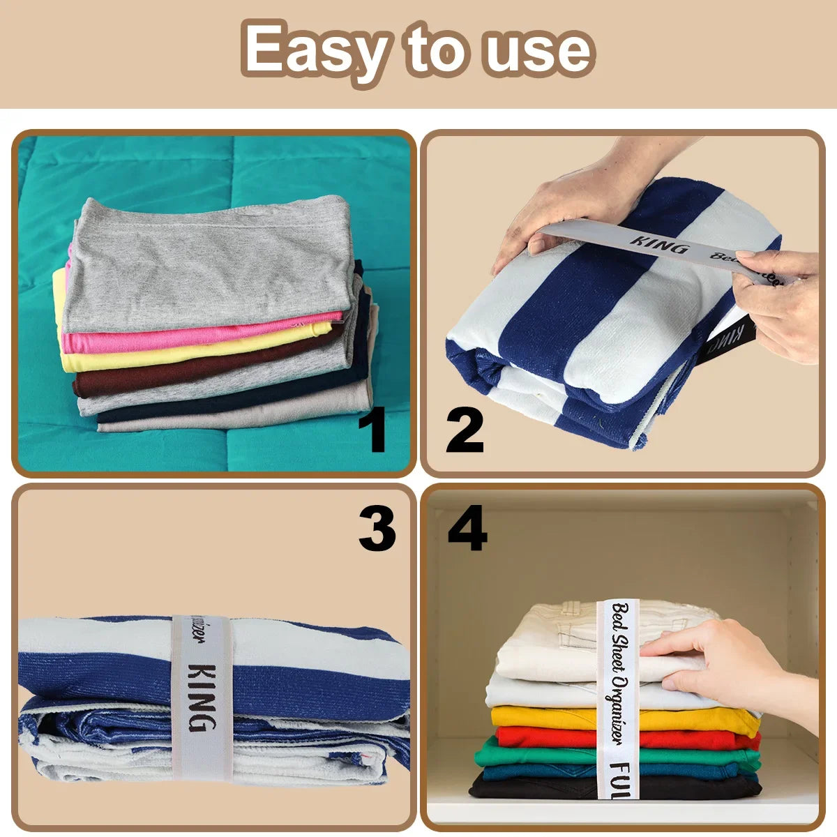 Sheet Set Keeper Straps — 12 Pack