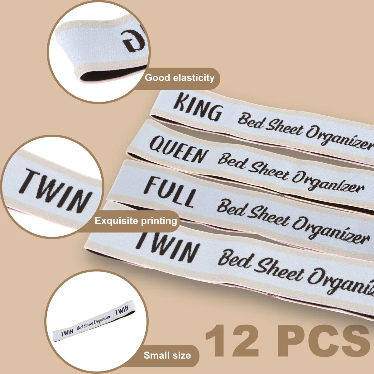Sheet Set Keeper Straps — 12 Pack