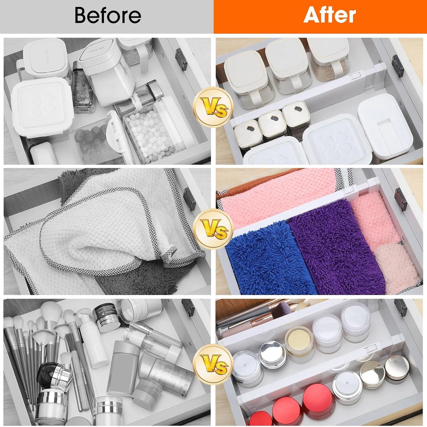Folded-Clothes Drawer Dividers